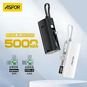 ASPOR 隱藏直插式口袋行動電源(數顯20W快充版) Lightning款(黑色)