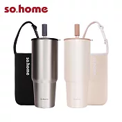 【so.home】304不鏽鋼隨行冰霸杯900ml(環保杯/飲料杯/保冰/保溫/隨行杯) 槍色