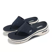 Skechers 拖鞋 Go Walk Arch Fit 2.0 Sandal 女鞋 海軍藍 支撐 緩衝 人字拖 140861NVY