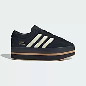Adidas Gazelle Stack W [JS0239] 女 運動休閒鞋 復古鞋 德訓鞋 厚底 增高 黑 米白