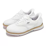 Skechers 高爾夫球鞋 Go Golf Prestige SL Slip-Ins 女鞋 白 粉 防水鞋面 瞬穿 123126WPK 25cm 白 粉 25cm 白 粉