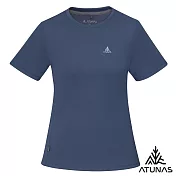 【ATUNAS 歐都納】50週年限定款 女款輕薄透氣抑菌抗臭短袖排汗T恤/圖T/大尺碼 A6TS2524W*- S 深藍