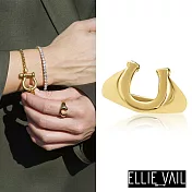ELLIE VAIL 邁阿密防水珠寶 金色幸運馬蹄戒指 Chance Horseshoe 7號