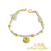 【金品坊】黃金手鍊福願安康如意鎖藏式手繩 1.82錢±0.03