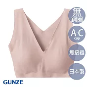 【日本GUNZE】舒適無痕有機棉混無鋼圈內衣 M 膚