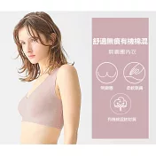 【日本GUNZE】舒適無痕有機棉混無鋼圈內衣 M 膚