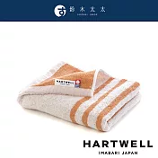 【hartwell】今治2.5縮時速乾瞬吸薄毛巾 (多色任選- 橘條紋) | 鈴木太太公司貨