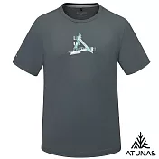 【ATUNAS 歐都納】男款排汗透氣短袖T恤/圖T/大尺碼 A8TS2525M- M 灰