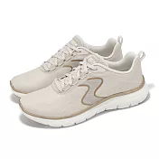 Skechers 休閒鞋 Flex Appeal 5.0 女鞋 米白 金 緩衝 輕量 微厚底 健走鞋 150215NTGD