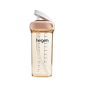 【hegen】PCTO™ 輕飲時光PPSU方圓型寬口吸管杯3.0 330ml -嫣粉