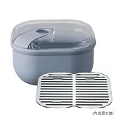 義大利OMADA® PULL BOX方型(大)保鮮盒|附瀝水墊-藍紫色  藍紫色