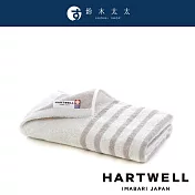 【hartwell】今治2.5縮時速乾瞬吸迷你浴巾 (多色任選- 灰條紋) | 鈴木太太公司貨