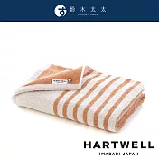 【hartwell】今治2.5縮時速乾瞬吸薄浴巾 (多色任選- 橘條紋) | 鈴木太太公司貨