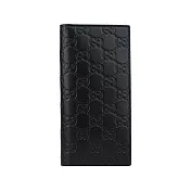 GUCCI GG Logo 滿版牛皮對開二折長夾 (黑色)