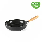 GreenChef 東京木紋系列 深煎鍋 (24cmX5.5cm)(不含蓋)鋯石黑)