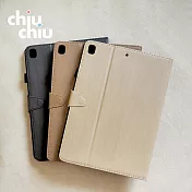 【CHIUCHIU】Apple iPad 11 (2025年版)經典時尚木紋保護皮套 (深棕色)