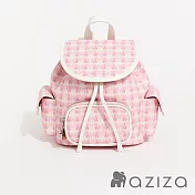 aziza 小象圖騰翻蓋後背包  果凍粉