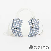 aziza 小象圖騰手拿斜背蝴蝶包 千鳥藍
