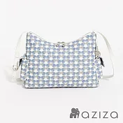 aziza 小象圖騰雙側袋肩背斜背包  千鳥藍