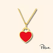 【Prisme Gold】母親節限定母愛之心黃金項鍊(任選)加贈香氛禮盒 暖紅金韻愛心