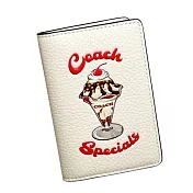 COACH 霜淇淋卡夾證件包-米白