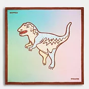 COACH 漸層REXY 恐龍印花真絲方巾