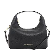 MICHAEL KORS 荔枝皮革撞色兩用包-黑