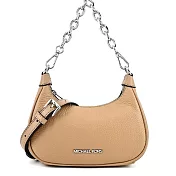 MICHAEL KORS 荔枝皮革鍊條兩用包 卡其