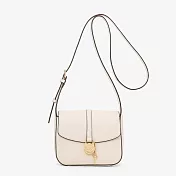 MICHAEL KORS 鎖頭翻蓋斜背包 白