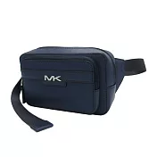 MICHAEL KORS 素色皮革拉鍊腰包-深藍