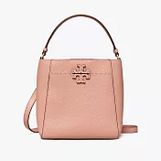 TORY BURCH 素色牛皮手提包/斜背包-粉