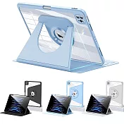 APPLE iPad 11 第11代 11吋 2025 平板電腦保護套 皮套 (新款設計!! 磁吸支架二合一 可旋轉分拆保護殼 保護套) 淺灰色