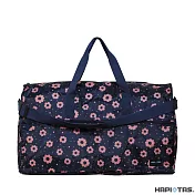 【HAPI+TAS】日本原廠授權 摺疊旅行袋 (大)- 摩登花朵深藍