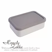 【Homely Zakka】北歐風高顏值撞色長方型享瘦減脂211餐盒/分隔便當盒 3色任選 無 北歐灰+米白