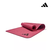 Adidas 環保壓紋瑜珈墊-4mm(五色) 復古紅