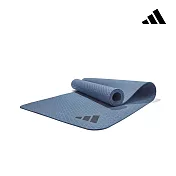 Adidas 環保壓紋瑜珈墊-4mm(五色) 霧霾藍