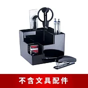 【O-Life】360度旋轉收納盒- 不含文具/筆筒/辦公桌收納/文具收納 黑色款