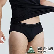 【ATUNAS 歐都納】男款零著感抑菌三角內褲A1UCCC06M- XL 黑