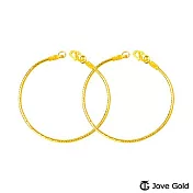 JoveGold漾金飾 經典彌月成對黃金手環