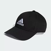ADIDAS BBALL CAP COT 男女休閒帽-II3513 S-M 黑色