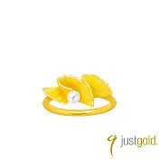 【Just Gold 鎮金店】綻美de Perle 黃金戒指 港圍 11  金色