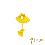 【Just Gold 鎮金店】綻美de Perle 黃金單耳耳環(長)