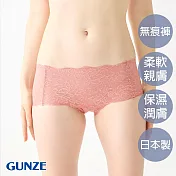 【日本GUNZE】雙重保水潤膚無痕三角內褲 M 粉色