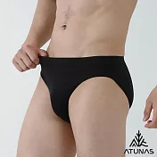 【ATUNAS 歐都納】男款瞬透無縫抑菌中腰三角內褲A1UCGZ15M- M-L 黑