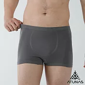 【ATUNAS 歐都納】男款瞬透無縫抑菌中腰平口內褲/四角褲A1UCGZ16M- M-L 深灰