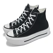 Converse 休閒鞋 All Star Lift Double Stack 男鞋 女鞋 黑 白 高筒 厚底 增高 A12975C 24cm BLACK/WHITE