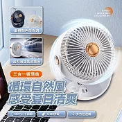 【APEX】三合一涼感DC循環風扇 隱藏式收納吊鉤(DC風扇 壁掛風扇 露營風扇 渦流空氣循環扇 桌扇 USB風扇) 白色