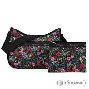 LeSportsac - Standard 側背水餃包/流浪包-附化妝包 (絢麗花卉)