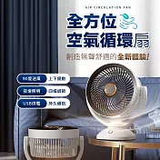 【APEX】全方位空氣DC循環風扇(DC風扇 桌上風扇 壁掛風扇 節能扇 渦流空氣循環扇 USB風扇) 白色