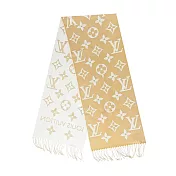 Louis Vuitton Essential Monogram圖案羊毛圍巾 棕色